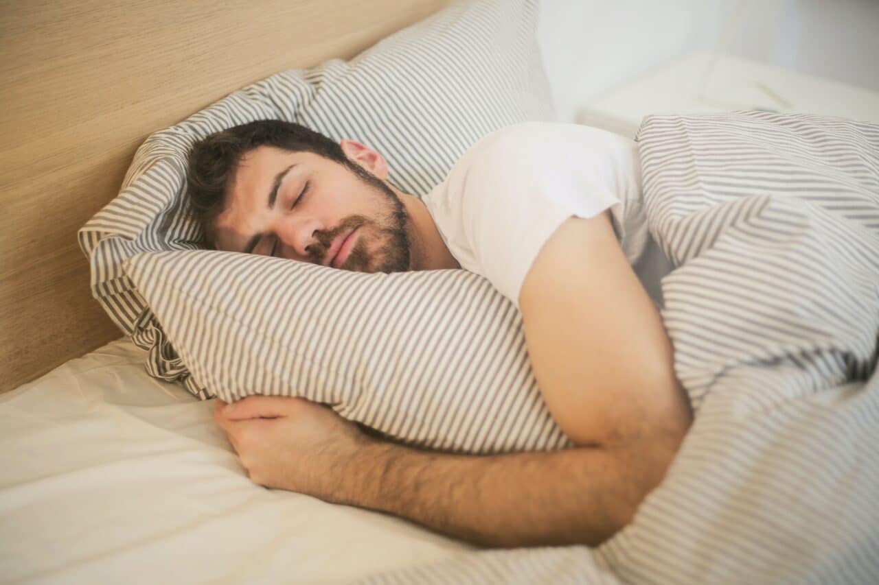 Man sleeping peacefully.